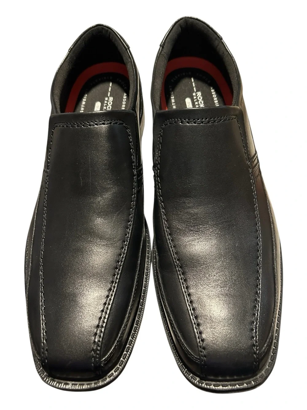 New Men’s Rockport Black Leather Comfort Slip-on Loafers - Size 11 W